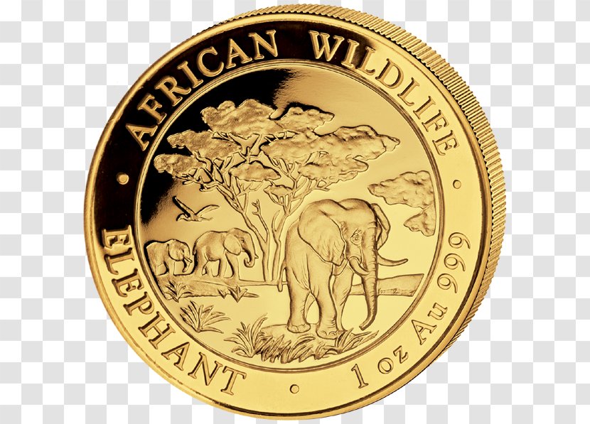 Gold Coin Elephantidae Somalia - Ounce Transparent PNG