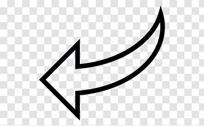 Arrow - Black And White - Curved Tool Transparent PNG