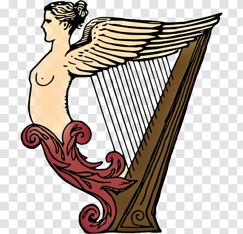 Celtic Harp Drawing Musical Instruments - Frame Transparent PNG