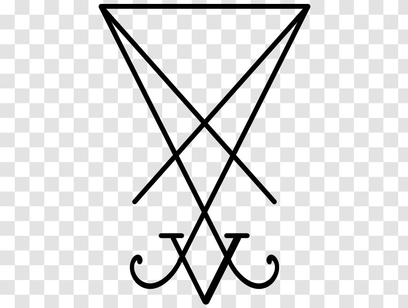 Lucifer Grimorium Verum Sigil Of Baphomet Satanism - Black And White - Satan Transparent PNG