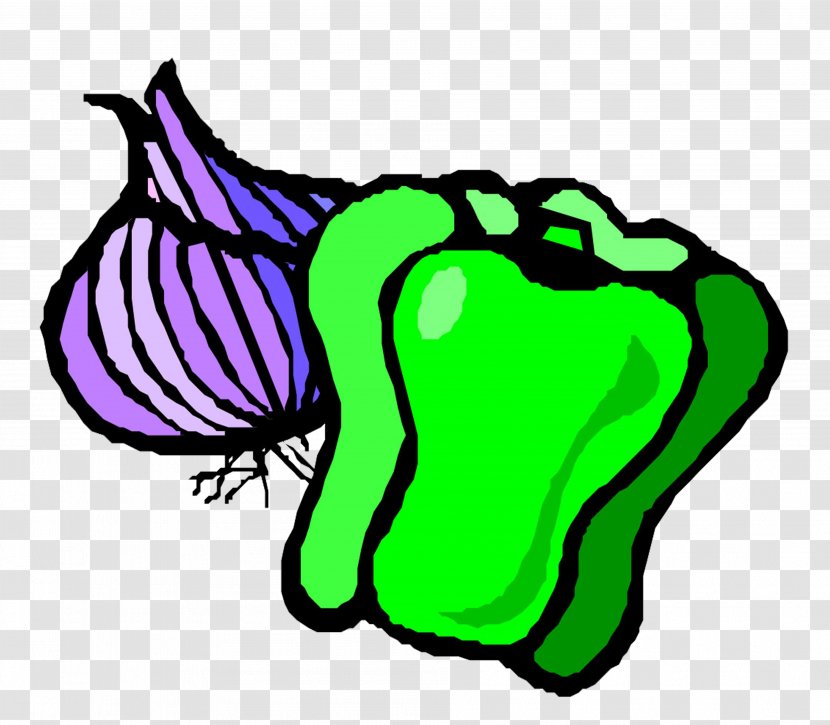 Bell Pepper Vegetable Auglis Cartoon - Fruit - Green Garlic Hand Drawing Transparent PNG