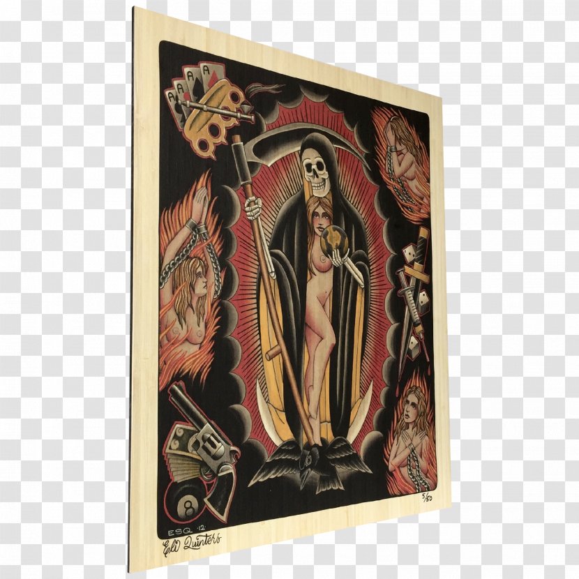 Artist Santa Muerte Printmaking Edition - Art Transparent PNG