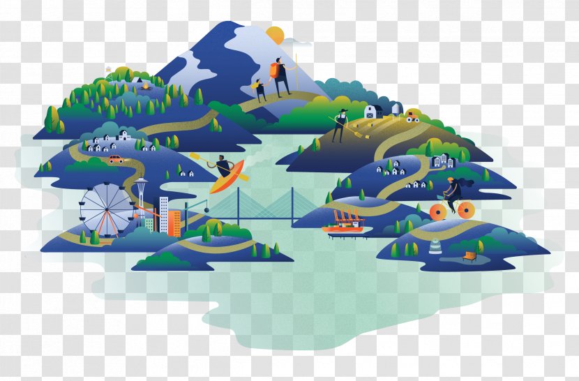Cartoon Nature Background - Health - Water Park World Transparent PNG