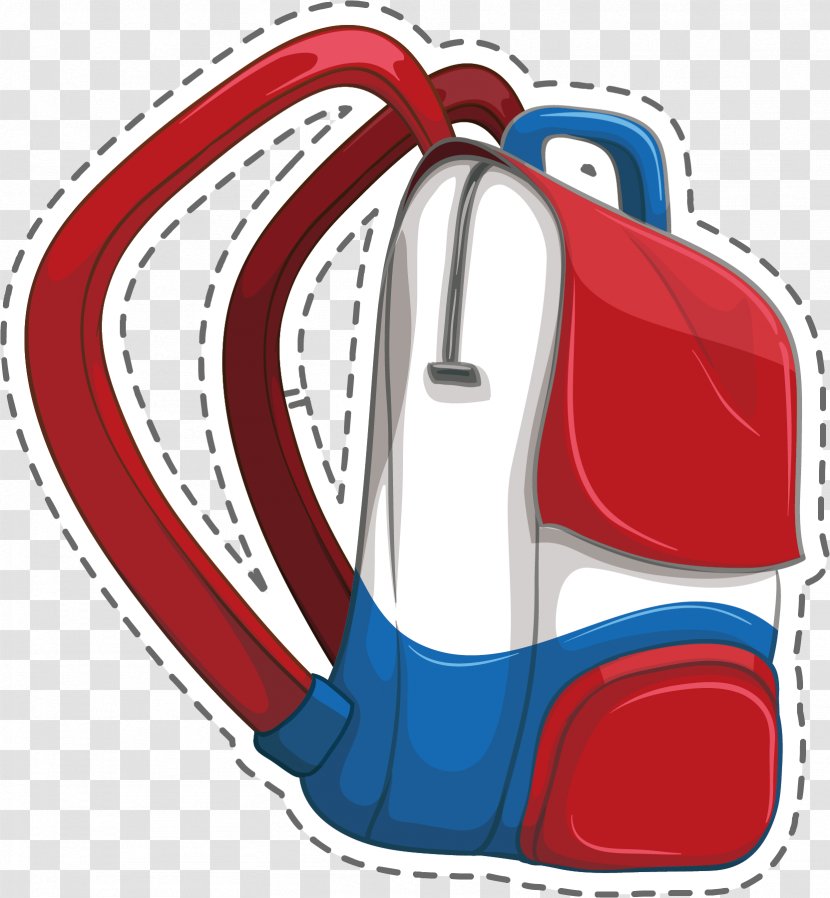 Royalty-free Clip Art - Red And Blue Backpack Transparent PNG