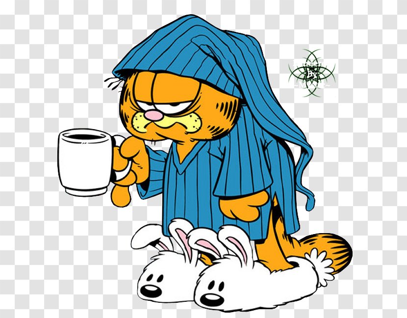Garfield Morning Image Humour GIF Transparent PNG