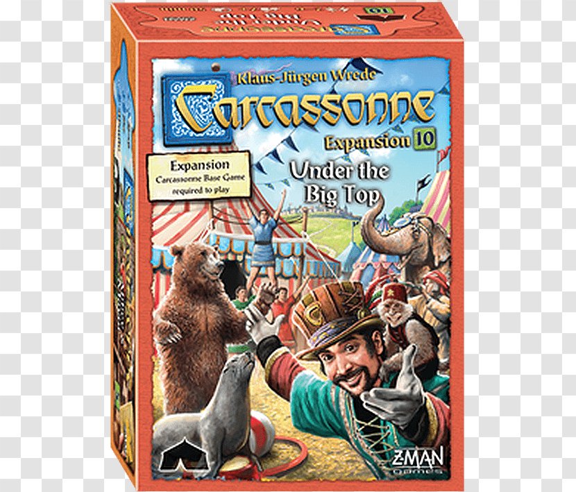 Z-Man Games Carcassonne Board Game Expansion Pack - Recreation - Under The Big Top Transparent PNG