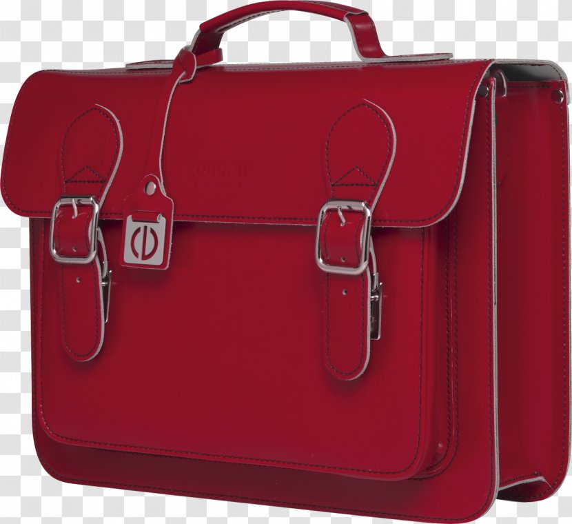 Briefcase Business Leather Product Design Strap - Red Transparent PNG