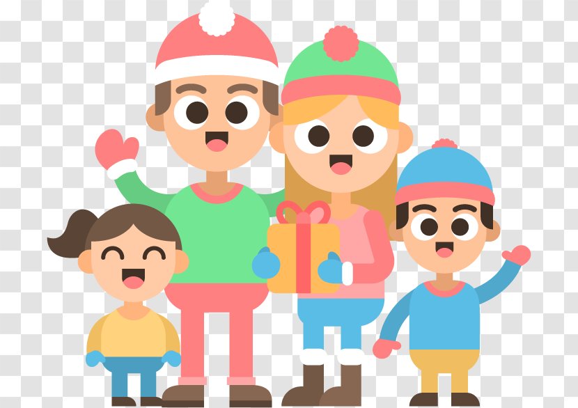 Christmas Family Clip Art - Fictional Character - Happy Transparent PNG