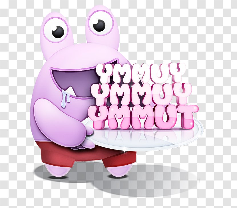 Cartoon Pink Text Animation Transparent PNG