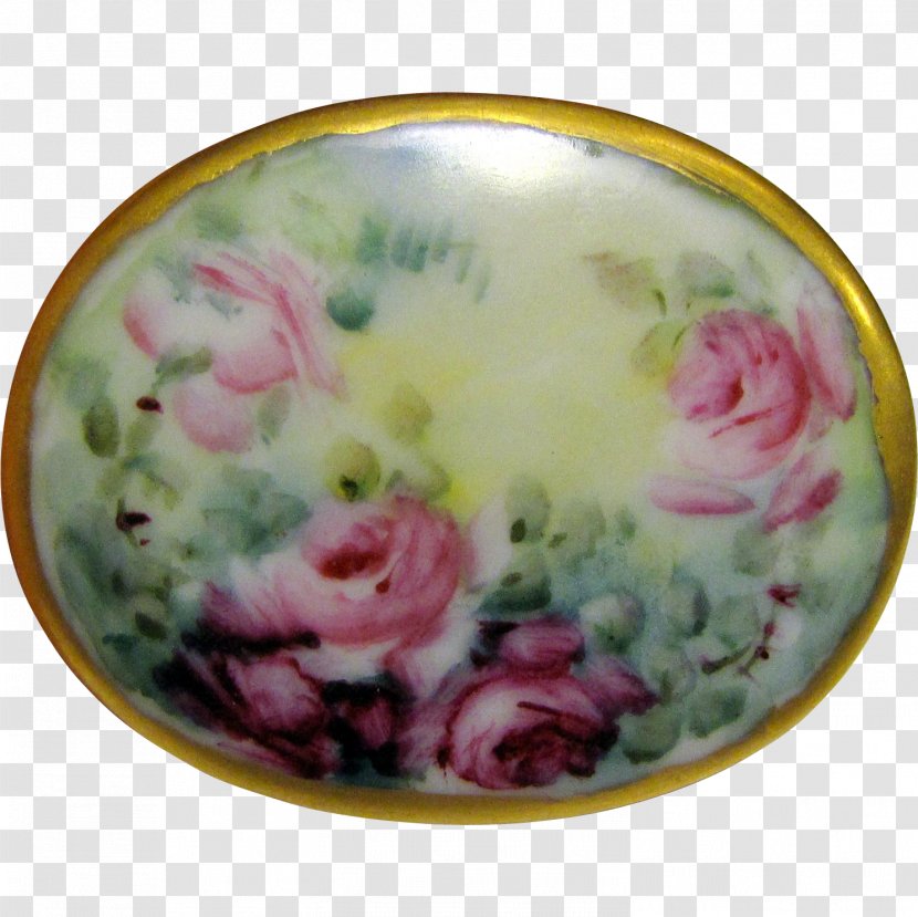 Porcelain Brooch Plate Antique Pin - Tableware - Chinese Transparent PNG
