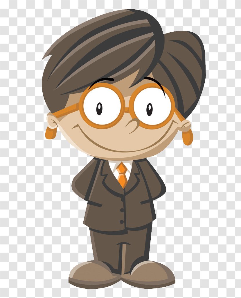 Cartoon Glasses Designer Animation - Flat Design - Boy Closeup Transparent PNG