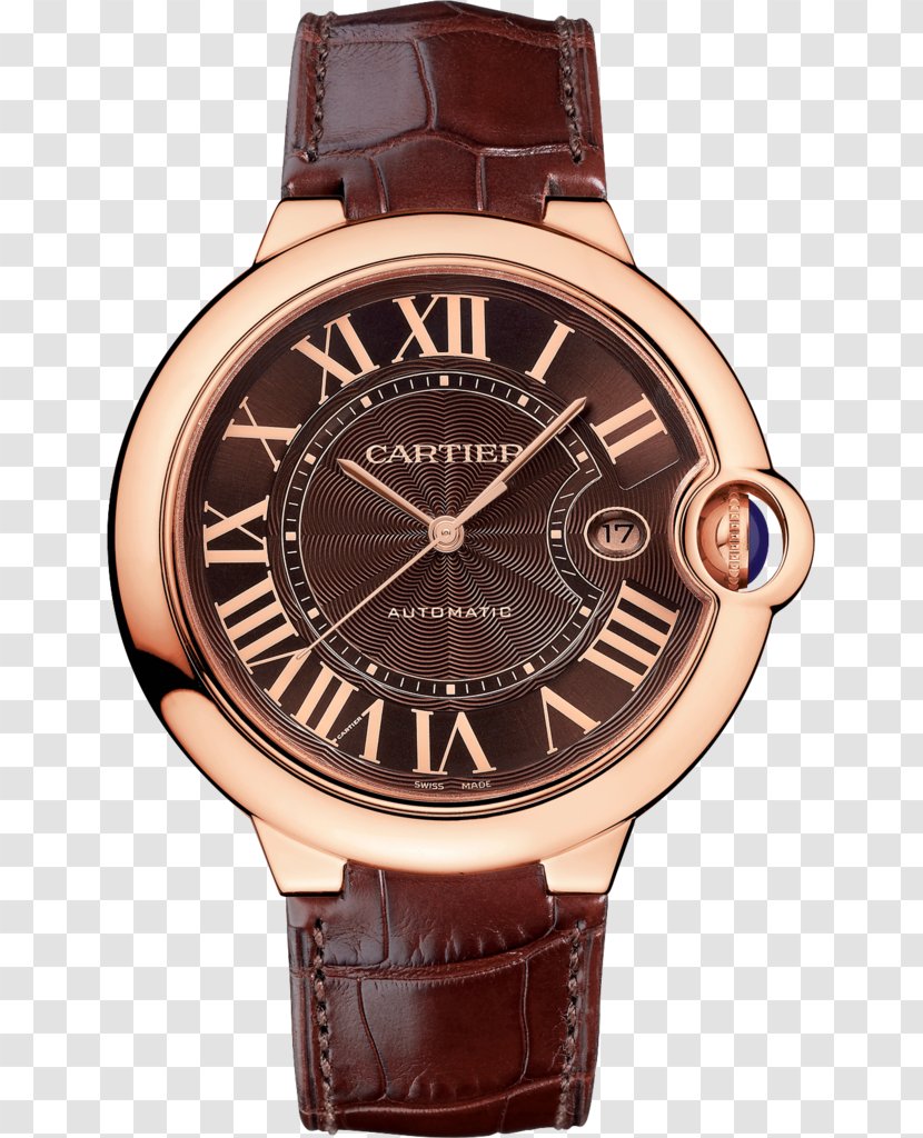 Cartier Ballon Bleu Automatic Watch Strap - Copper - Gold Transparent PNG