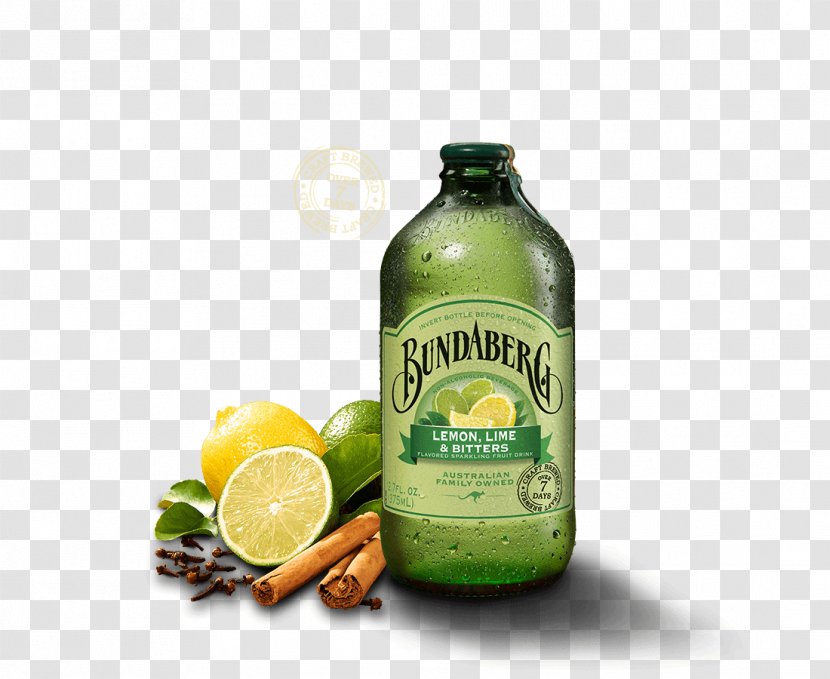 Lemon, Lime And Bitters Non-alcoholic Drink Ginger Beer Fizzy Drinks - Bundaberg Brewed Transparent PNG