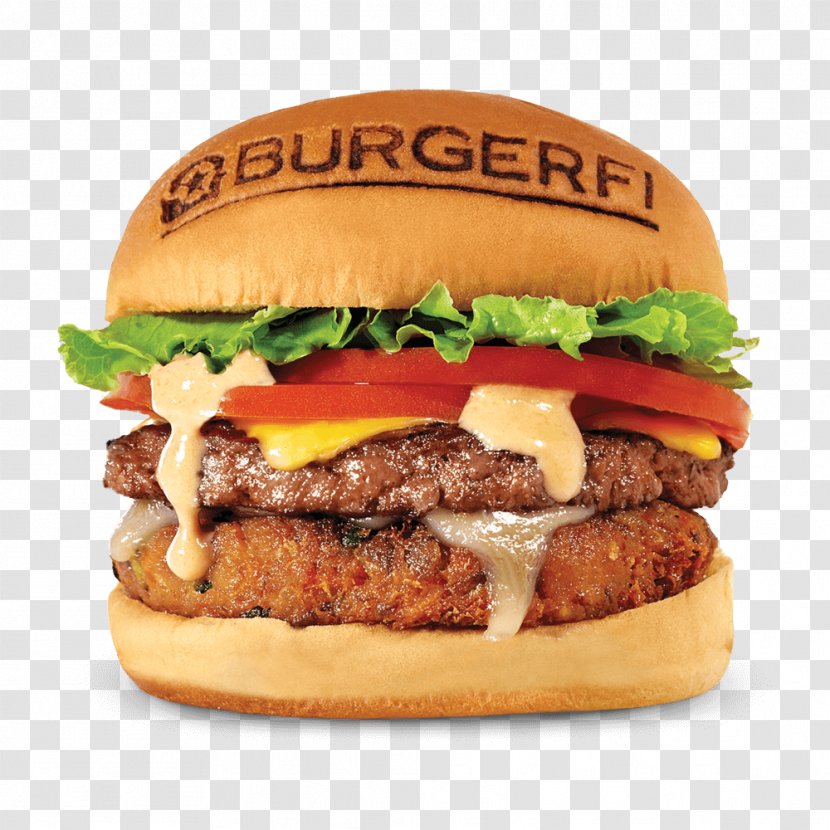 Hamburger Cheeseburger Veggie Burger BurgerFi Restaurant - Breakfast Sandwich - Menu Transparent PNG