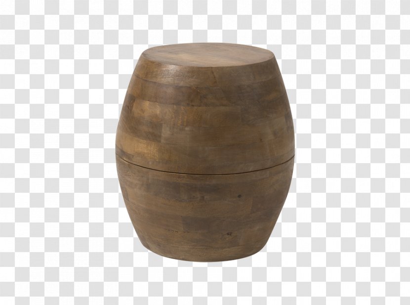 Urn Pottery Vase - Brown - Wooden Small Stool Transparent PNG