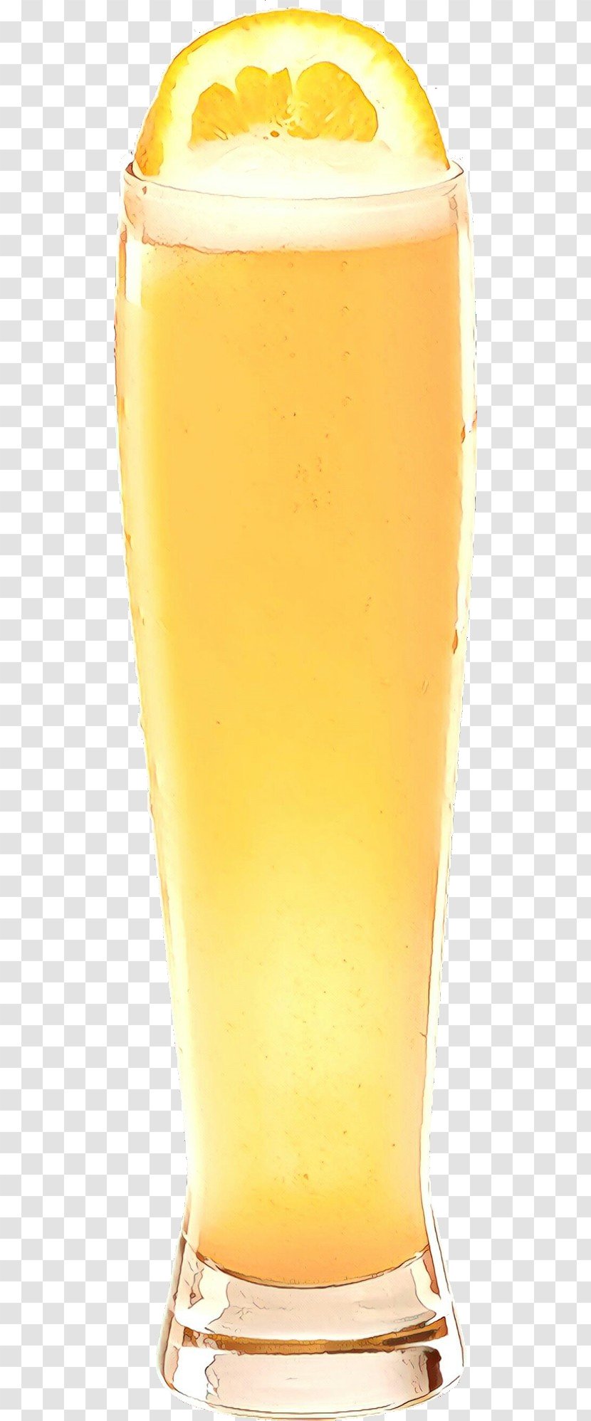 Drink Yellow Juice Pint Glass Beer - Fizz Transparent PNG