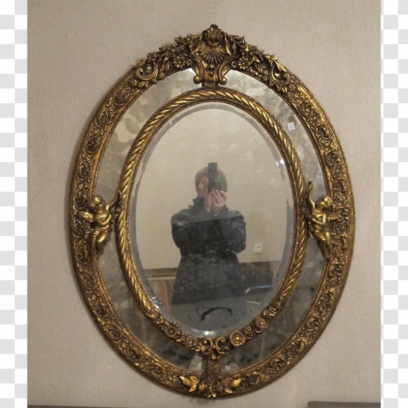 01504 Picture Frames Brass Antique Oval Transparent PNG