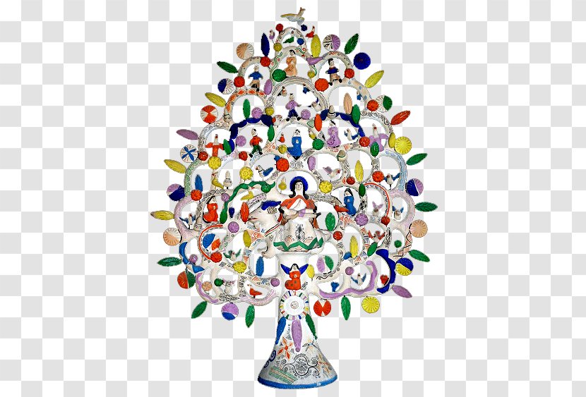 Mexico Tree Of Life Mexicans - Christmas Decoration - Talavera Pottery Transparent PNG