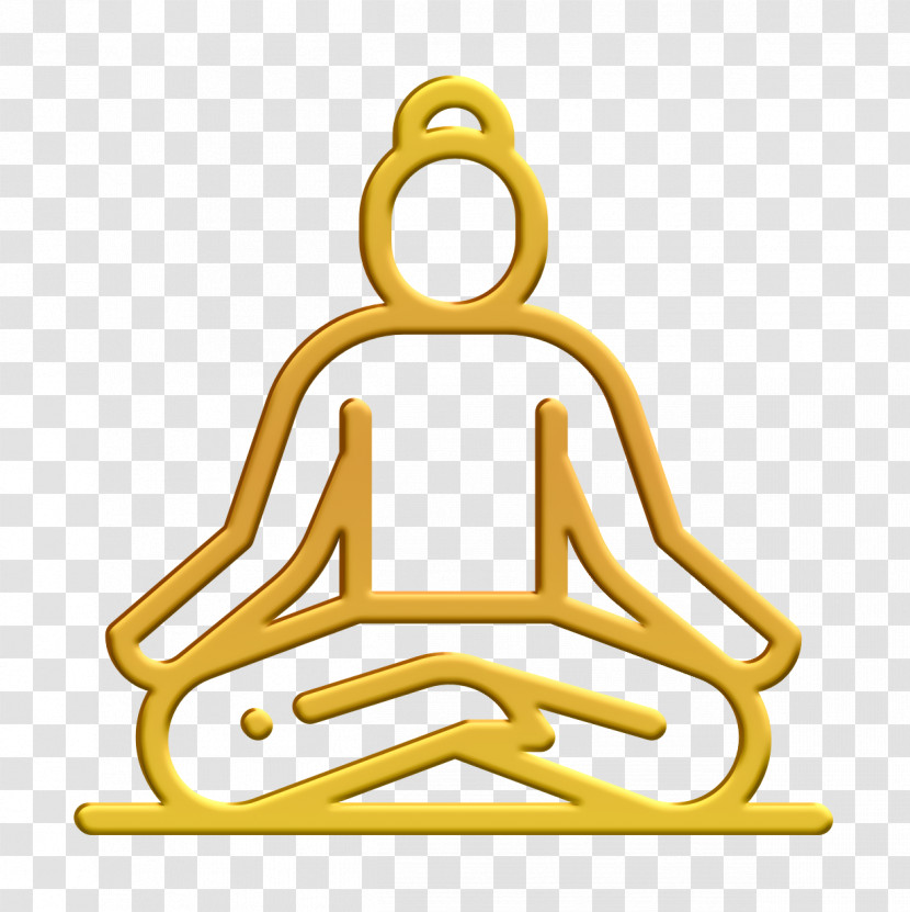 Yoga Icon Padmasana Icon Yoga And Mindfulness Icon Transparent PNG