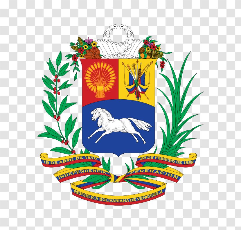 Coat Of Arms Venezuela Flag National - Heraldry - Flower Transparent PNG