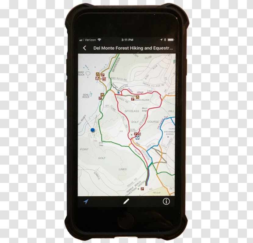 Smartphone Del Monte Forest Property Own Mobile Phones GPS Navigation Systems Trail - Hiking Transparent PNG