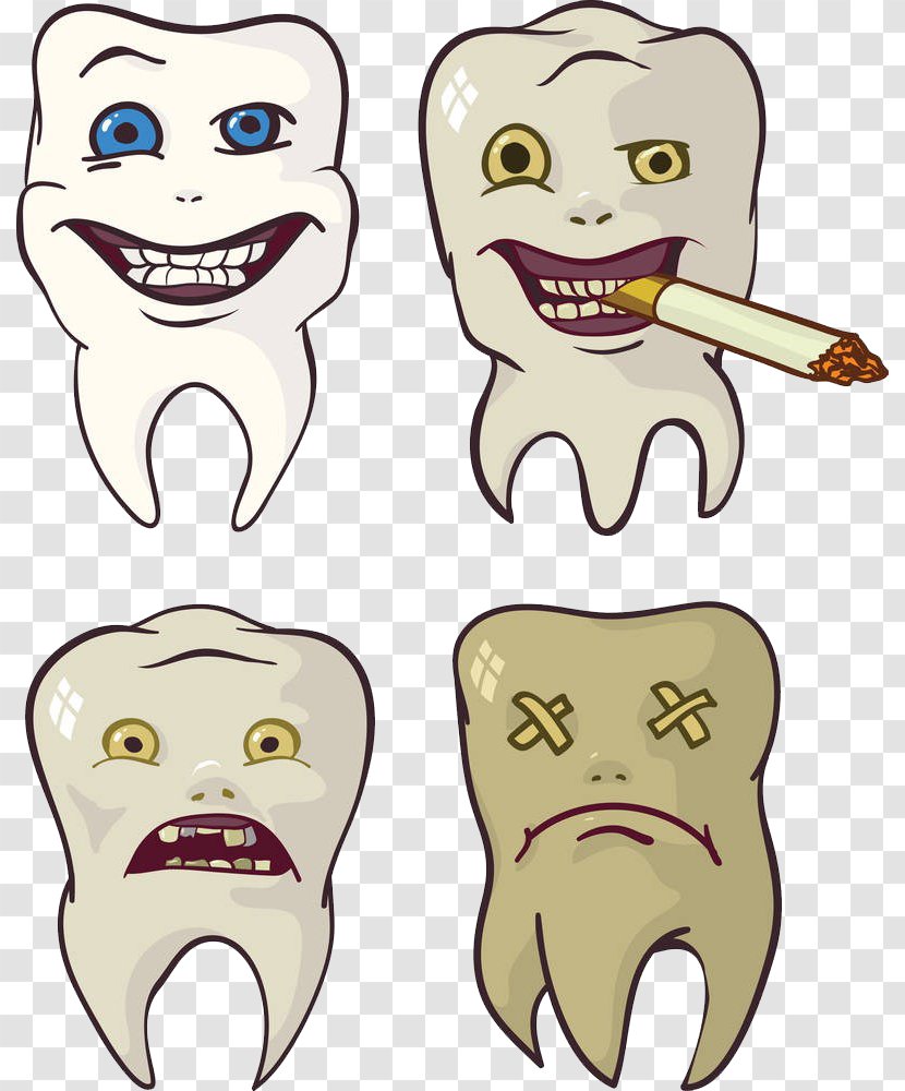 Tooth Decay Royalty-free Clip Art - Silhouette - Smoking Is Harmful To Your Teeth Transparent PNG