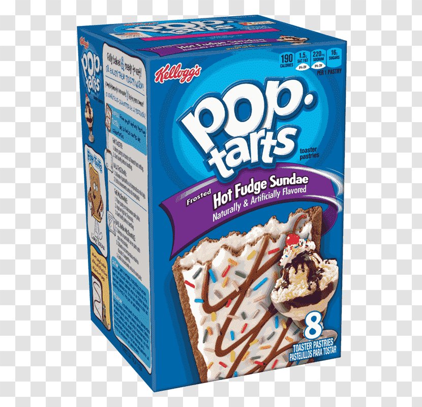 Sundae Toaster Pastry Kellogg's Pop-Tarts Frosted Chocolate Fudge Frosting & Icing - Poptarts - Ice Cream Transparent PNG