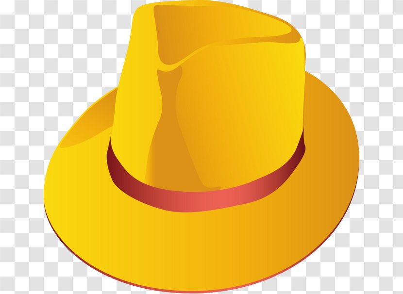 Cowboy Hat Yellow Vector Graphics - Cap Illustration Transparent PNG