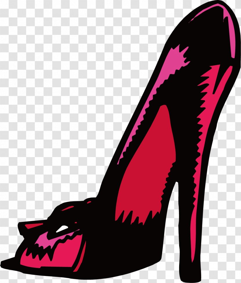 Slipper Shoe High-heeled Footwear Sandal - Magenta - Ms. Vector Red High Heels Transparent PNG
