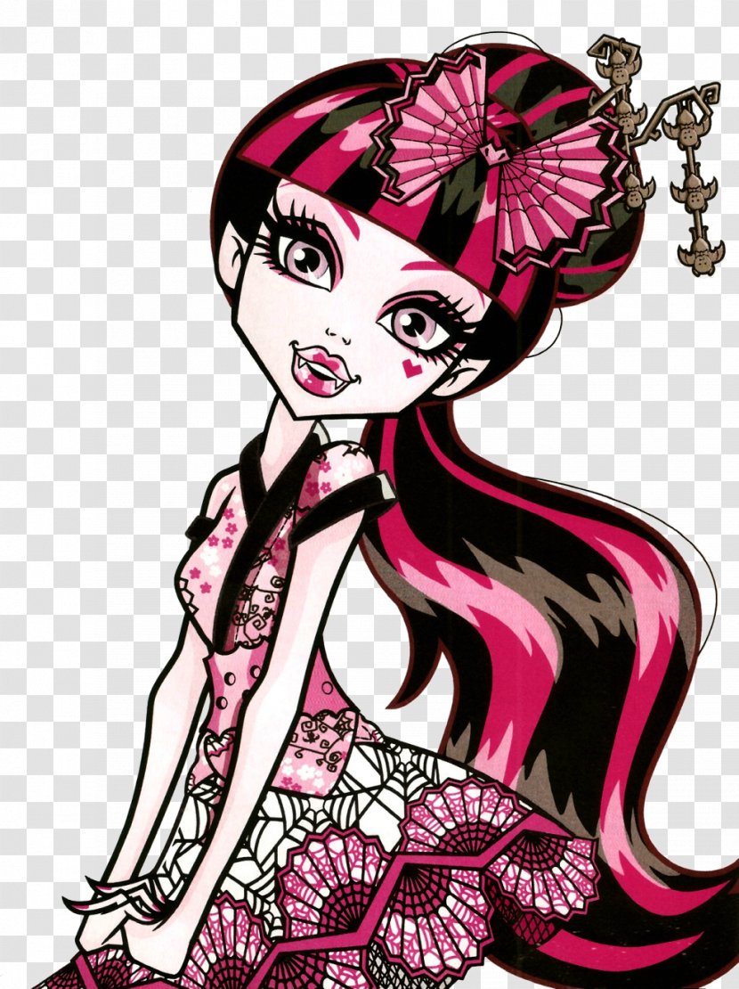 Draculaura Monster High Ever After Frankie Stein - Flower Transparent PNG