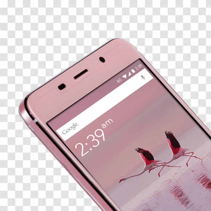 Telephone Smartphone Portable Communications Device 4G Data - Telephony - Neon Flamingo Transparent PNG