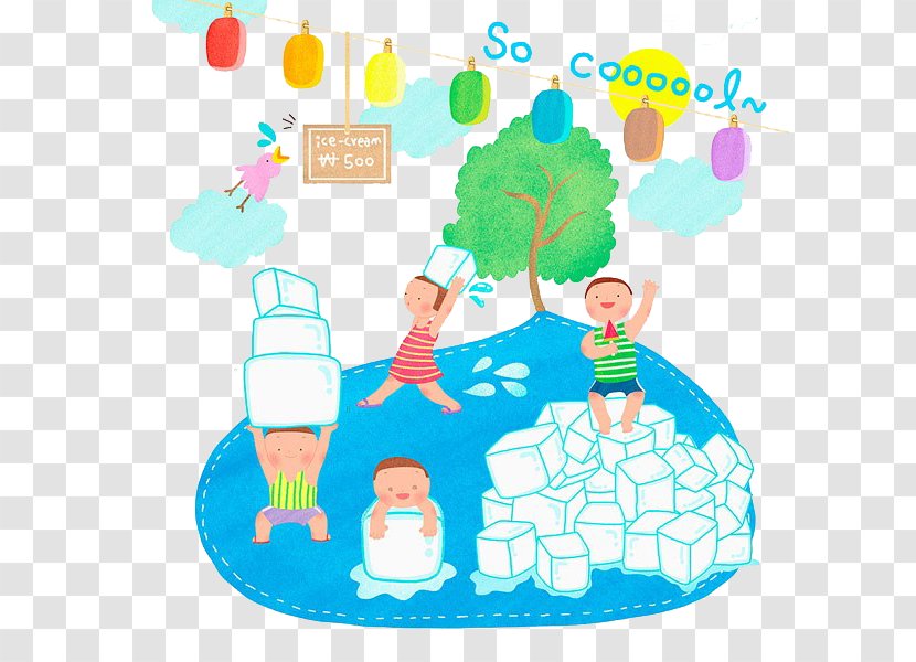 Stock Photography Clip Art - Cartoon - The Children Are Carrying Ice Transparent PNG