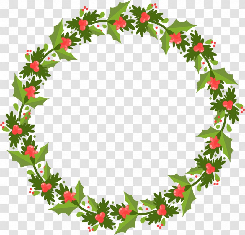 Christmas - Plant - Vector Green Garland Transparent PNG