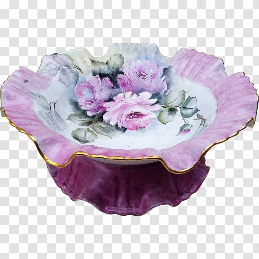 Petal Flowerpot Cut Flowers - Violet - Hand-painted Pink Roses Transparent PNG