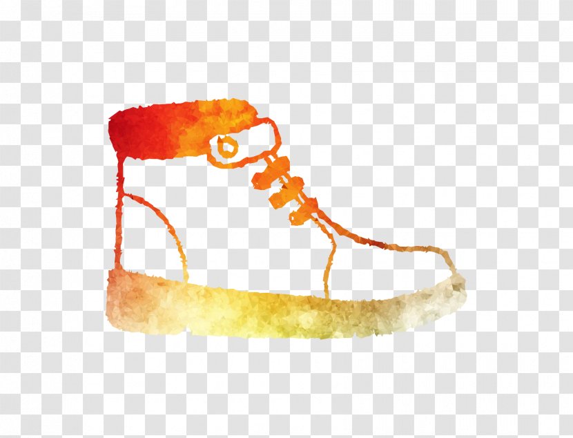 Shoe Sandal Product Design Font - Orange - Footwear Transparent PNG