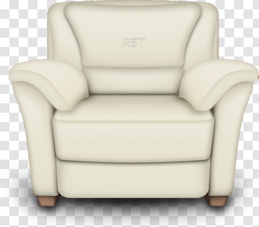 Couch Chair Leather Table Furniture - Comfort - White Armchair Image Transparent PNG