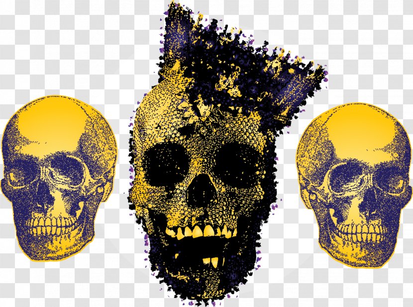 Skull Calavera - Yellow - Creative Skeleton Transparent PNG