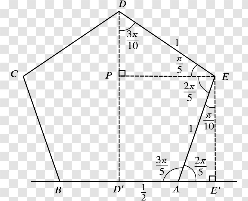 Triangle Trigonometry Pentagon Mathematics - Geometry - Angle Transparent PNG