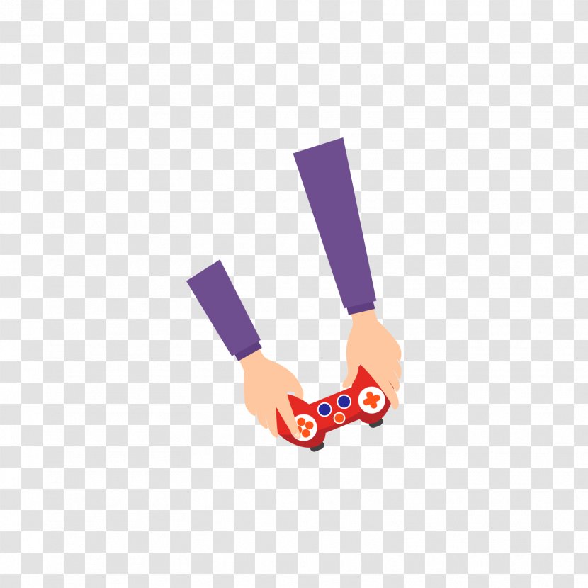 Video Game Gamepad Illustration - Brand - The Arm Of Purple Handle Transparent PNG