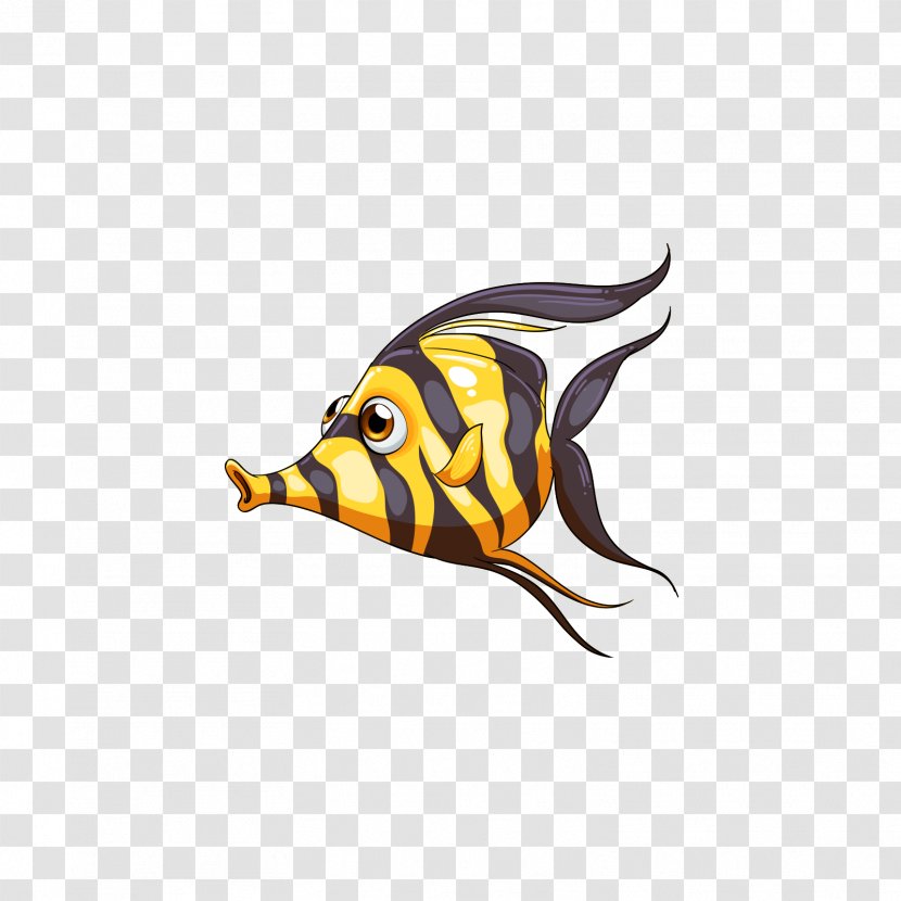 Deep Sea Creature Royalty-free Illustration - Yellow - Short Kiss Fish Transparent PNG