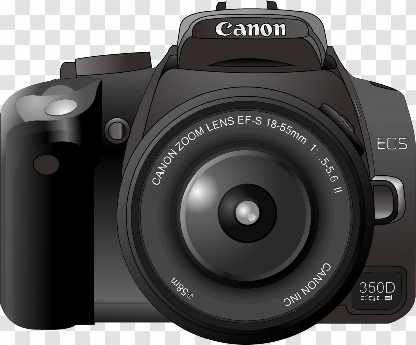 Canon EOS 350D Camera Digital SLR Clip Art - Photography - 5 Cameras Vector Material, Transparent PNG