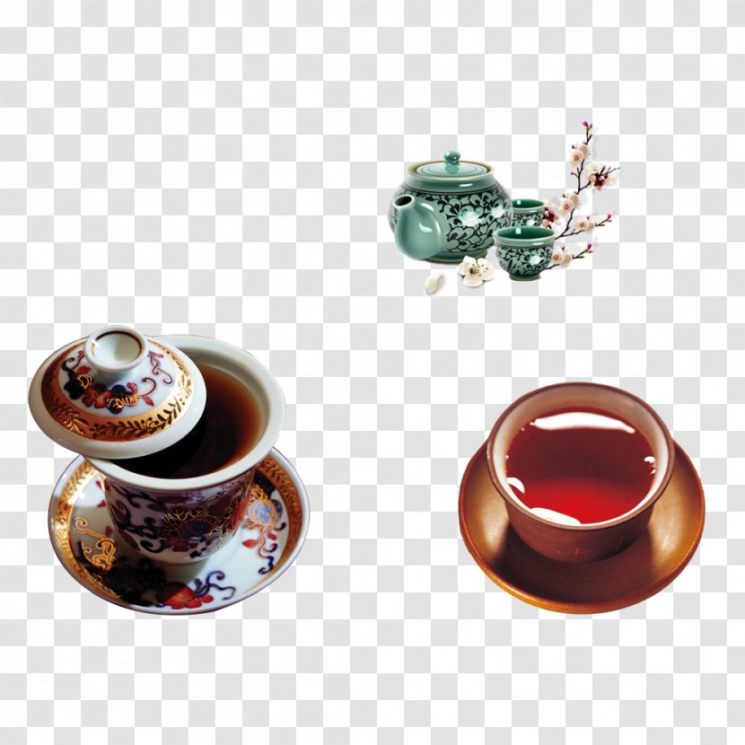 Wuyi Tea Fujian Da Hong Pao White - Serveware - Set Transparent PNG