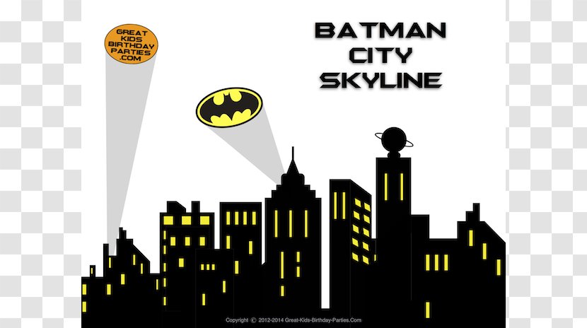 Batman Superman Superhero Bat-Signal Clip Art - Gotham City - Skyline  Cliparts Transparent PNG