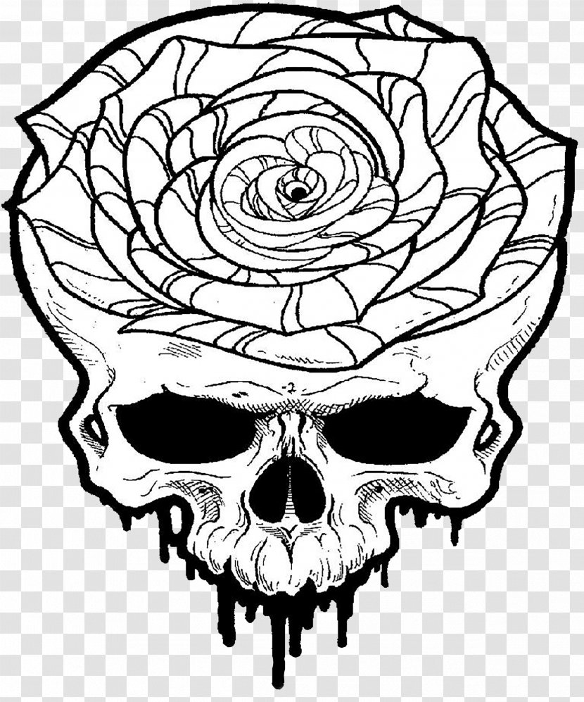 Clip Art Black And White Rose Tattoo - Transparent Rose Silhouette Png, Png  Download - kindpng