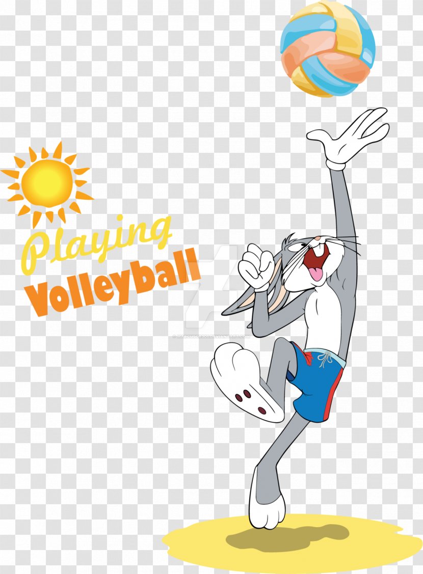 Bugs Bunny Tweety Tasmanian Devil Sylvester Daffy Duck - Volleyball And Net Vector Transparent PNG