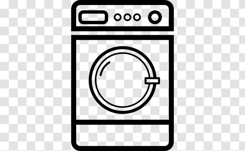 Washing Machines Laundry Home Appliance Clothes Dryer Cleaning - Black And White - Appliances Transparent PNG
