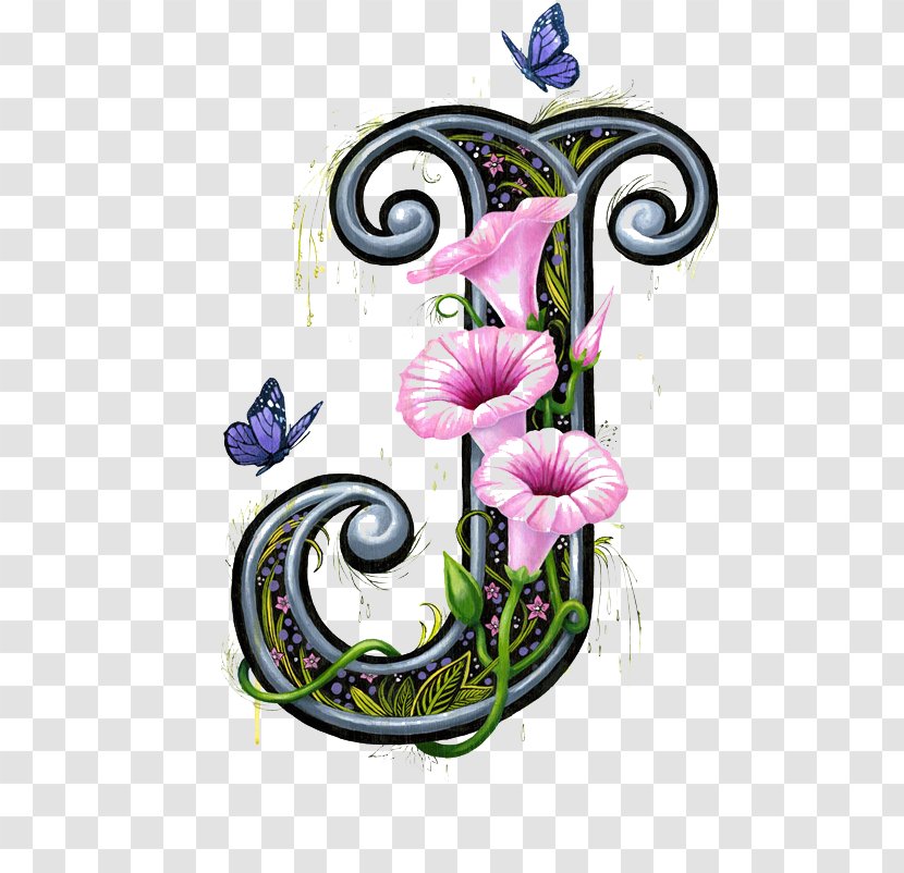 Letter J Initial Calligraphy - I Transparent PNG