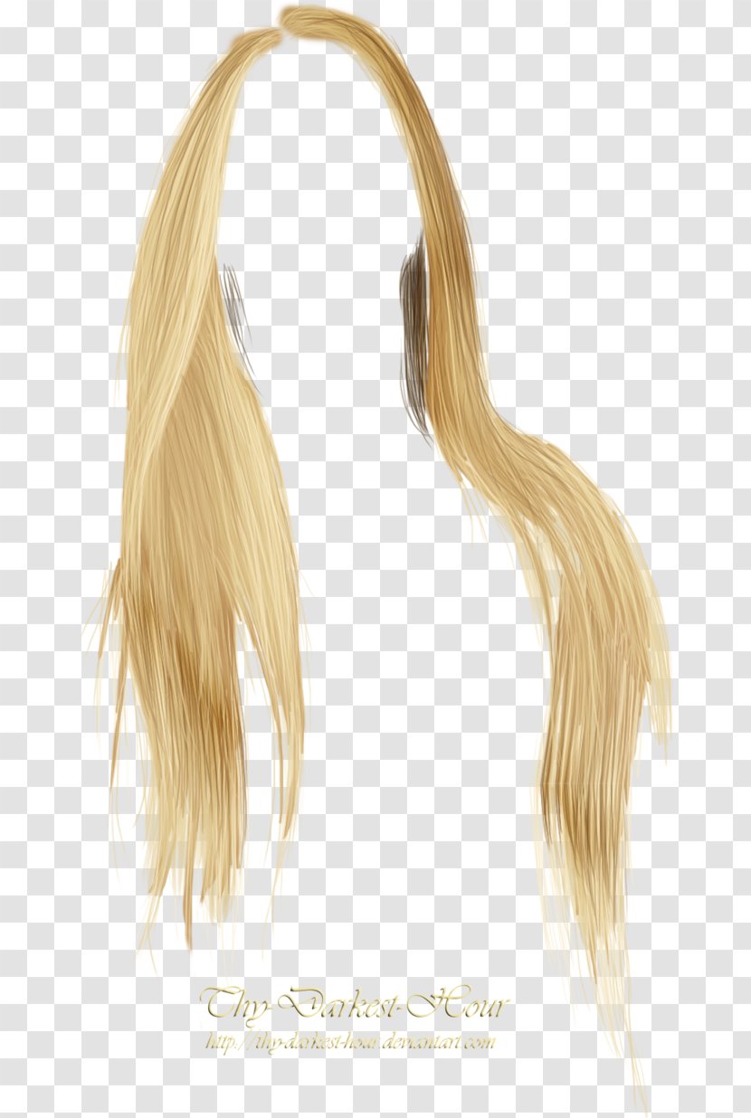 Blond Wig Hairstyle - Golden Yellow Dress Transparent PNG