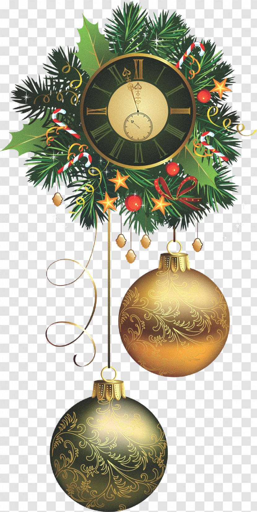 Christmas Ornament Decoration - Holiday - Champagne Transparent PNG