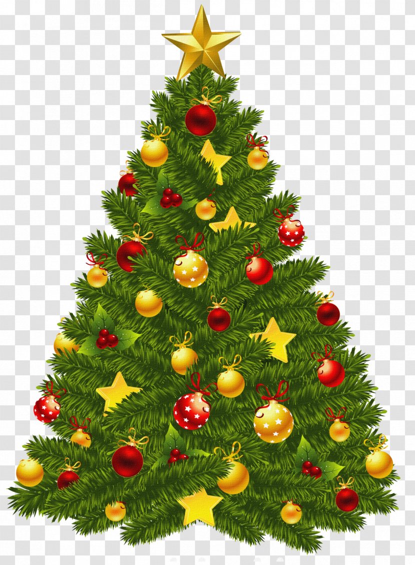 Christmas Tree Ornament Clip Art - Gift - Night Background Transparent PNG